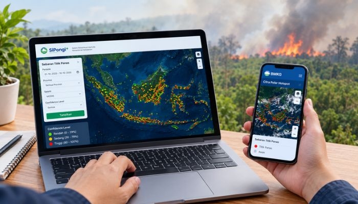 Cara Cek Titik Api Kebakaran Hutan secara Online Lewat BMKG dan SiPongi