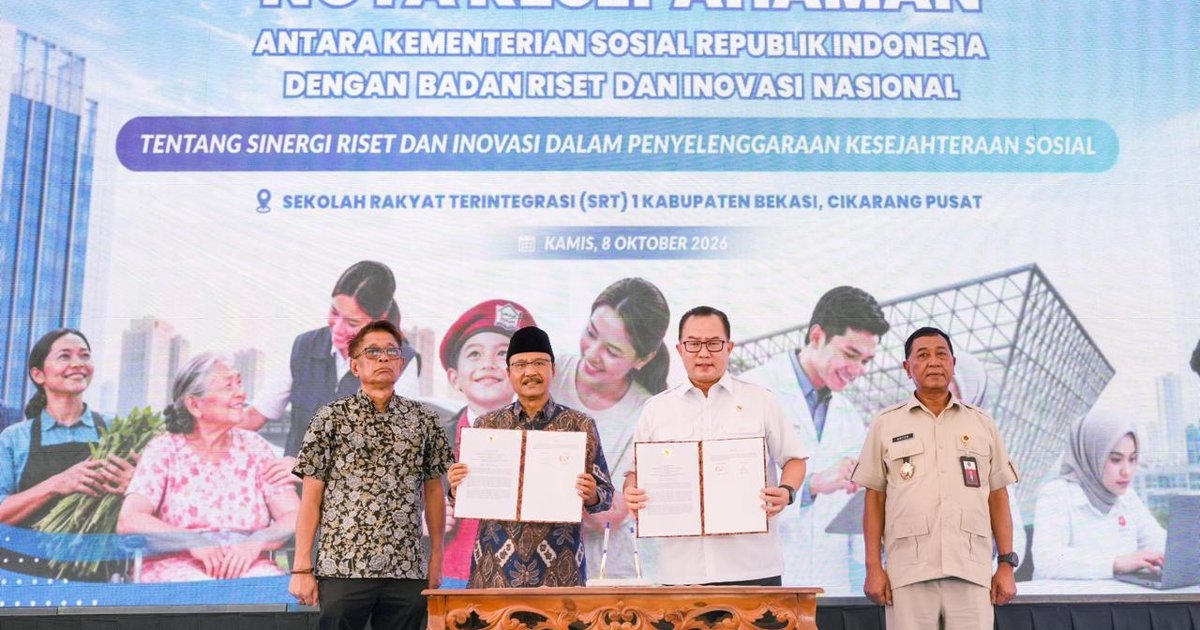 Kemensos Gunakan Riset dan Inovasi BRIN untuk Perkuat Program Sekolah Rakyat