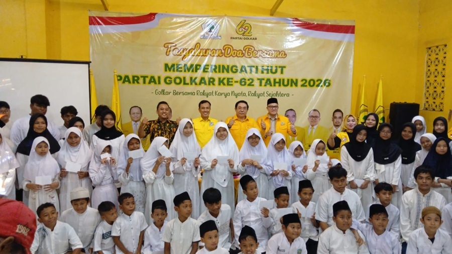 Golkar Jakarta Barat Gelar Tasyakuran Doa Bersama, Santuni 62 Anak Yatim dan Dhuafa