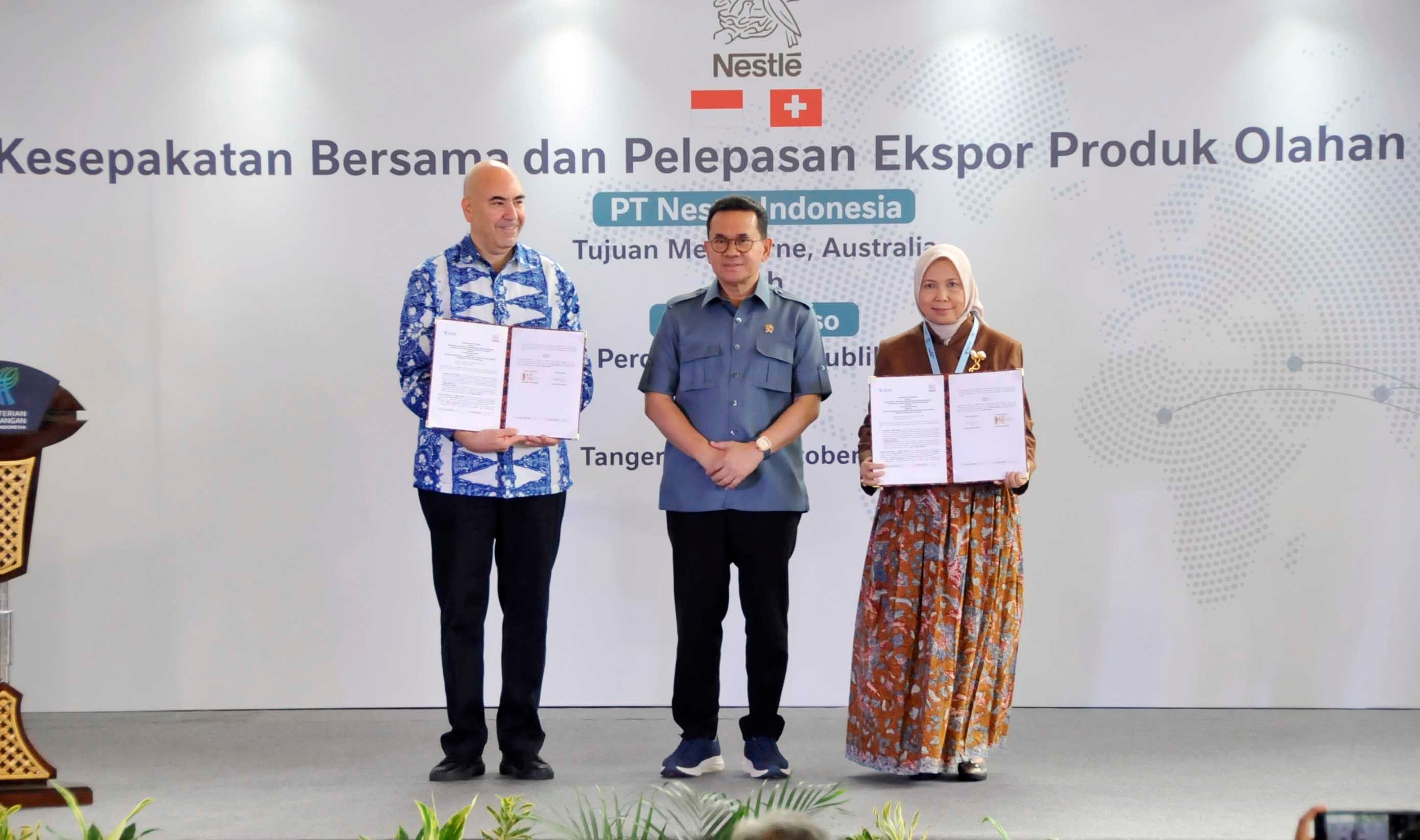 Kemendag RI dan Nestle MOU Ekspor Produk Kopi Siap Minum