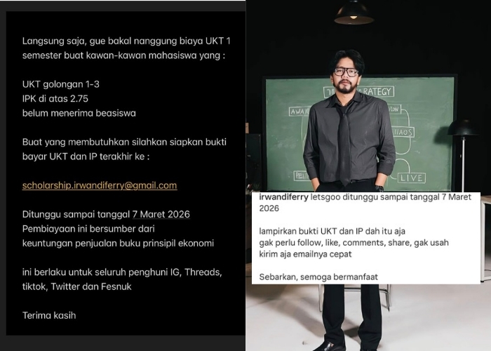 Cara Daftar Beasiswa Ferry Irwandi 2026, Ini Jadwal dan Syarat Pendaftaran