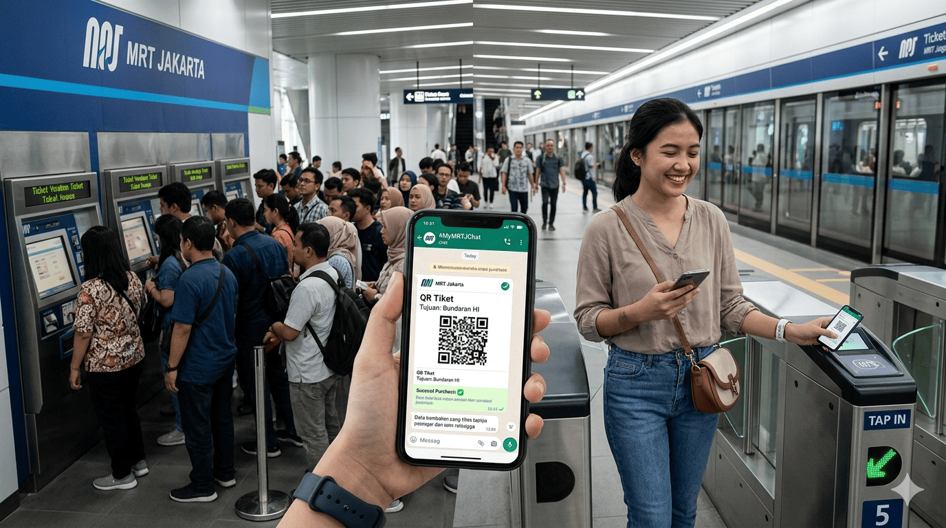 Cara Beli Tiket MRT Jakarta Lewat WhatsApp dengan Mudah