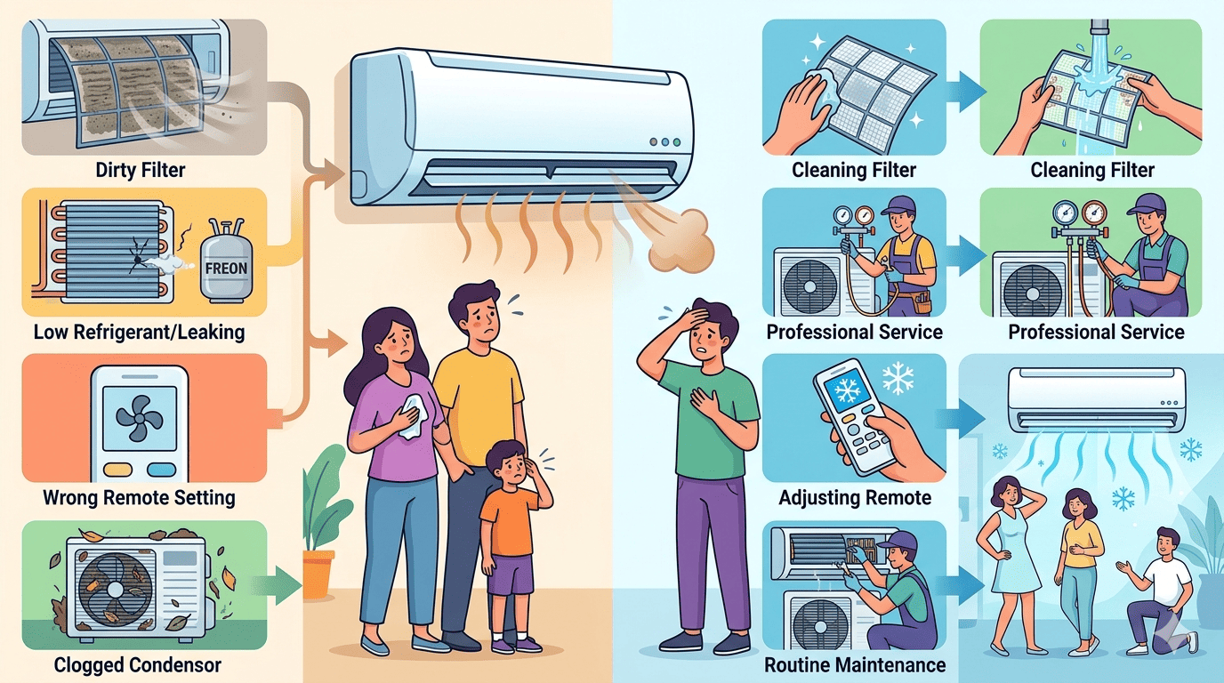 Kenapa AC Tidak Dingin? Inilah Penyebab dan Cara Mengatasinya