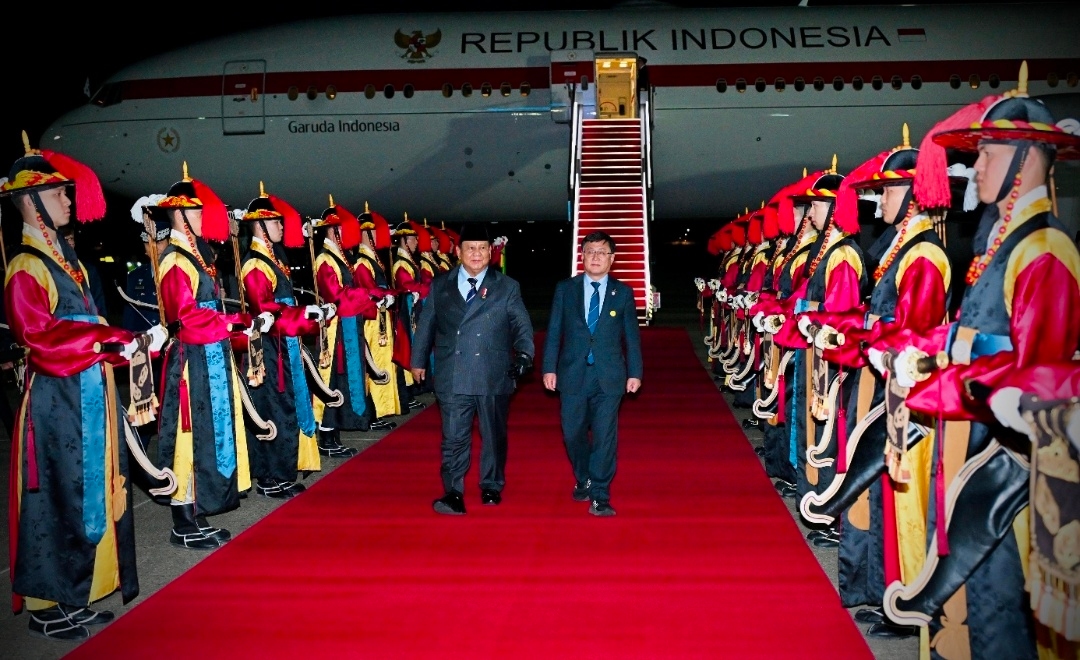 Prabowo Tiba di Korea Selatan, Lanjutkan Diplomasi di Asia Timur