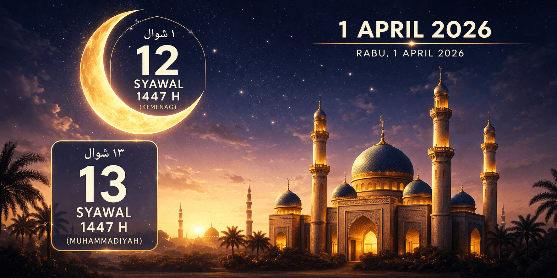 Hari Ini Tanggal Berapa Hijriah? Cek Kalender Islam 1 April 2026