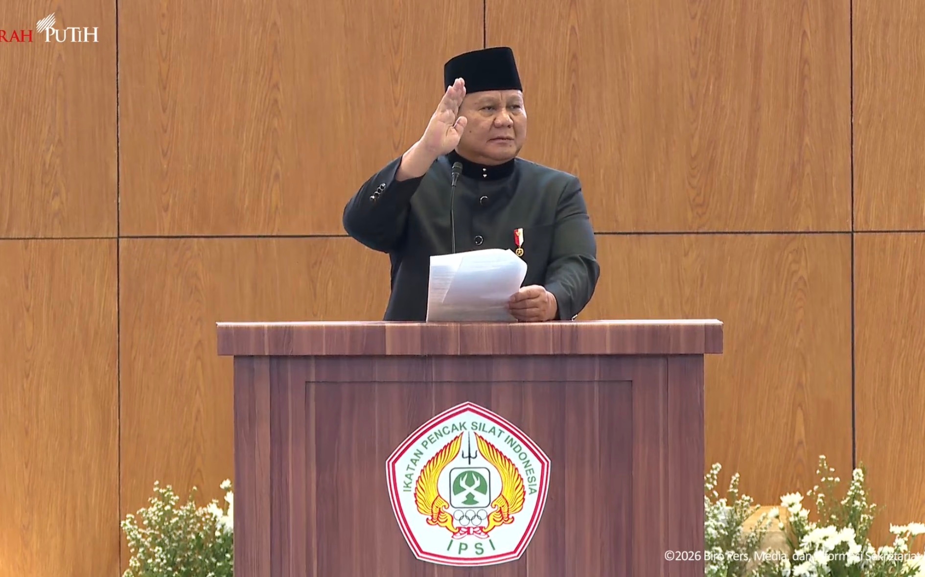 Hadiri Munas IPSI, Prabowo Sampaikan Pengunduran Diri dari Jabatan Ketua Umum