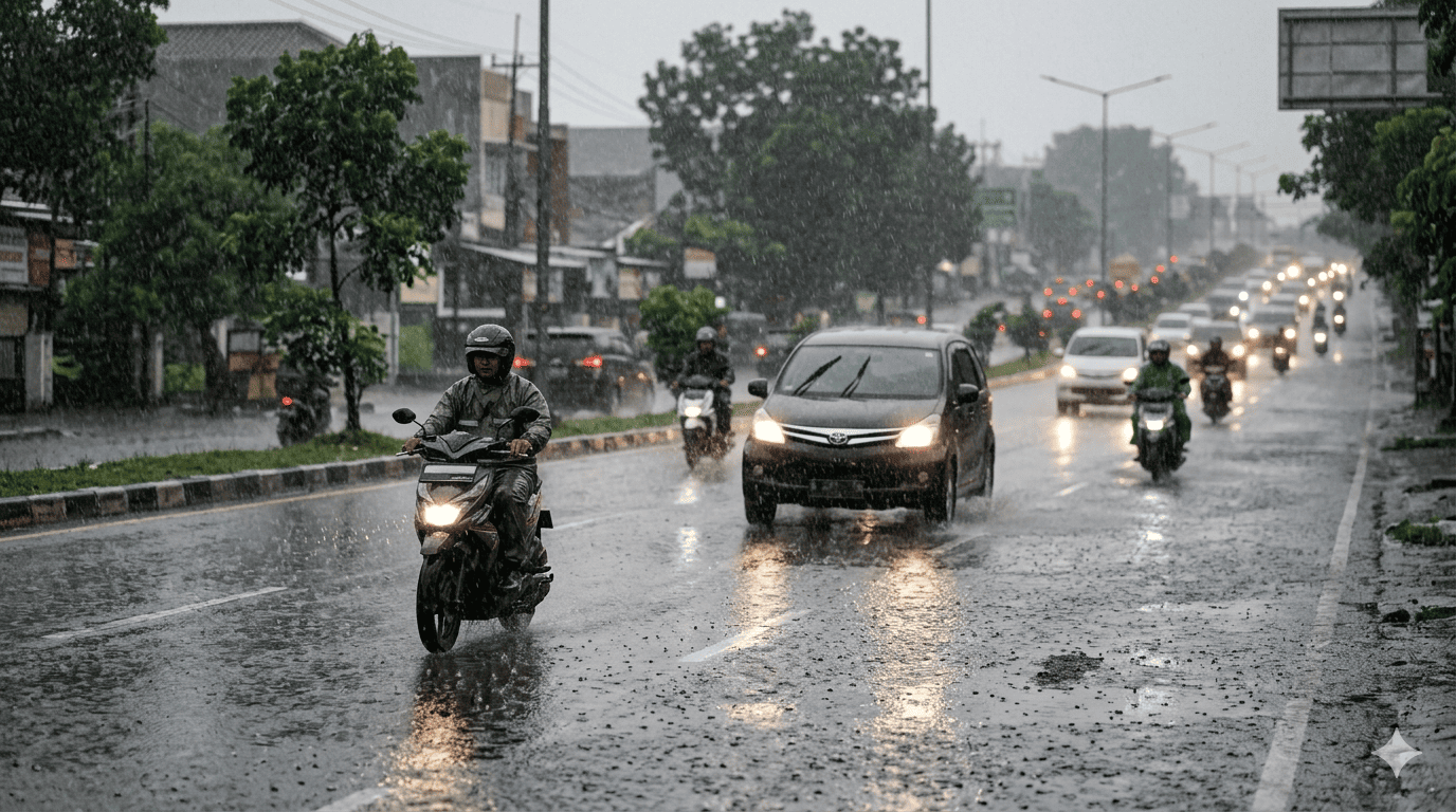 Awas Cuaca Ekstrem 5–11 Mei 2026! Ini 7 Tips Aman Berkendara Saat Hujan Lebat