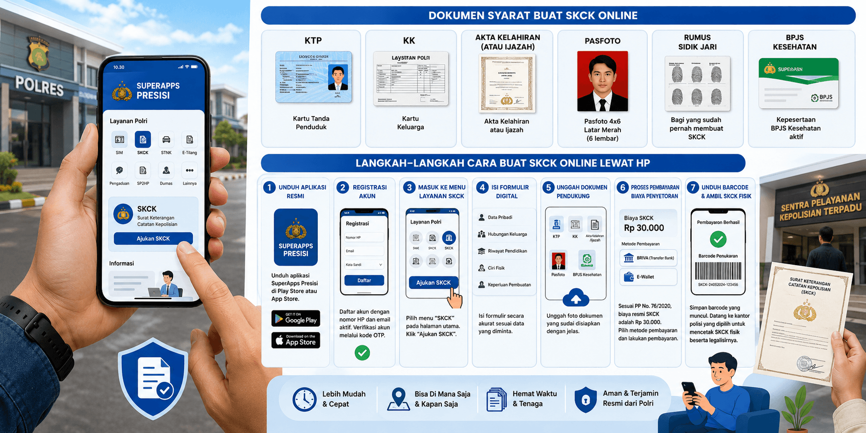 Mudah dan Cepat! Cara Buat SKCK Online Lewat HP Terbaru 2026 Tanpa Antre