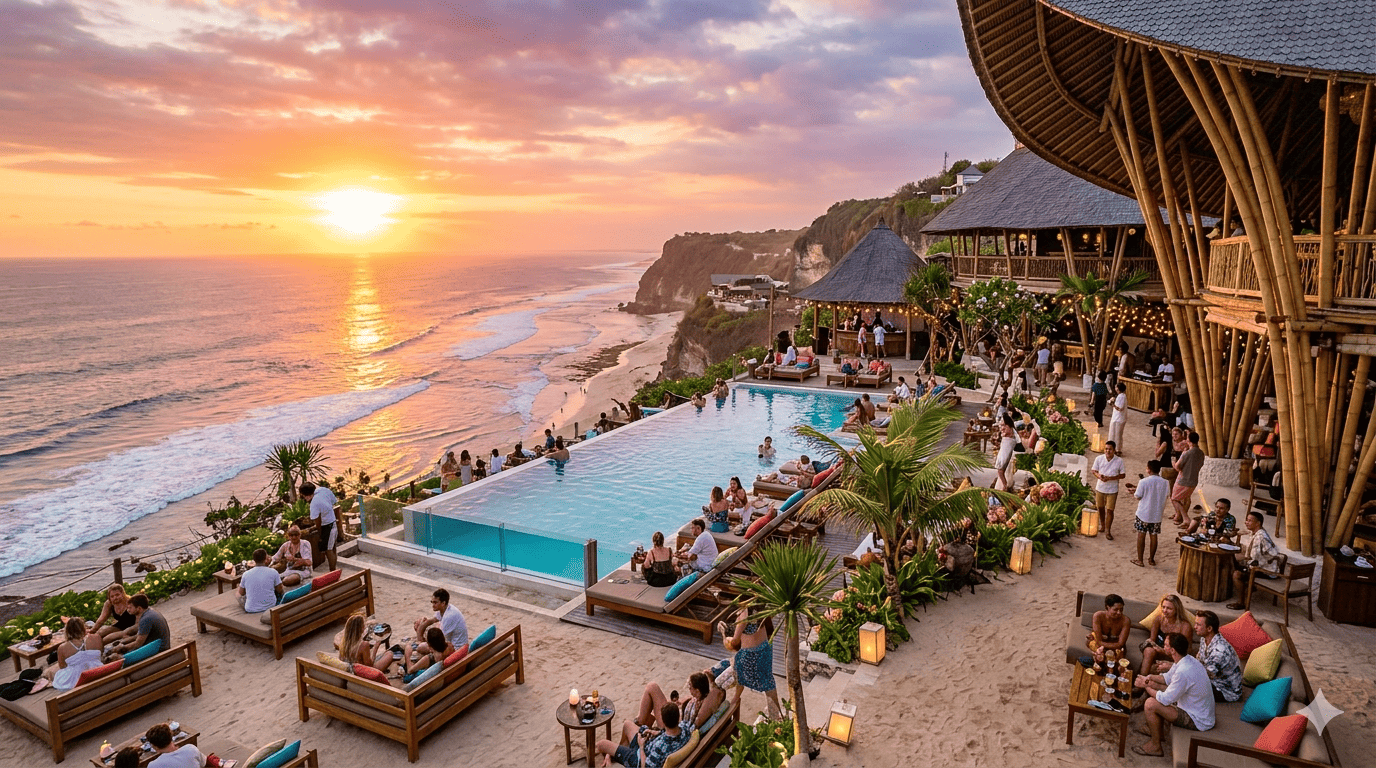 10 Beach Club Populer di Bali Selatan untuk Sunset, Chill, dan Liburan Seru