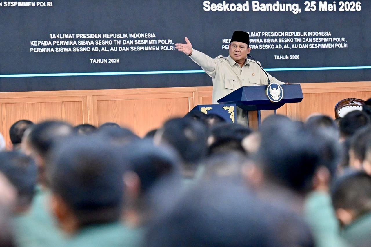 Taklimat di Seskoad, Prabowo Minta TNI Sesuaikan Doktrin dengan Perkembangan Zaman