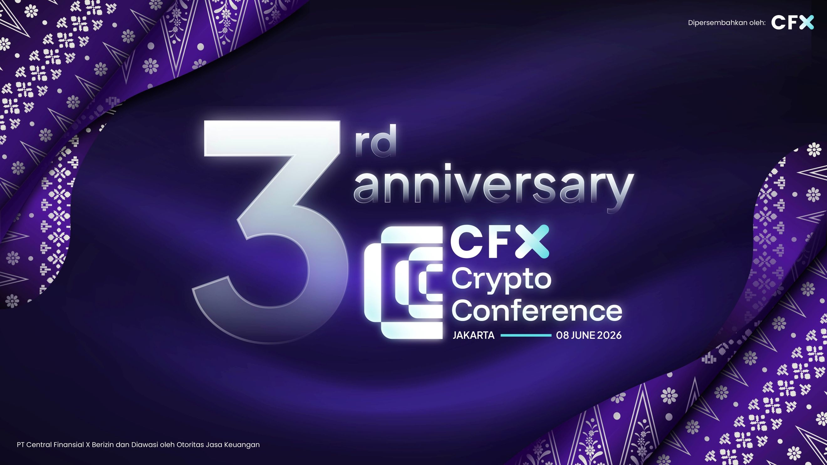Perayaan 3 Tahun, Bursa Kripto CFX Kembali Gelar CFX Crypto Conference di Jakarta