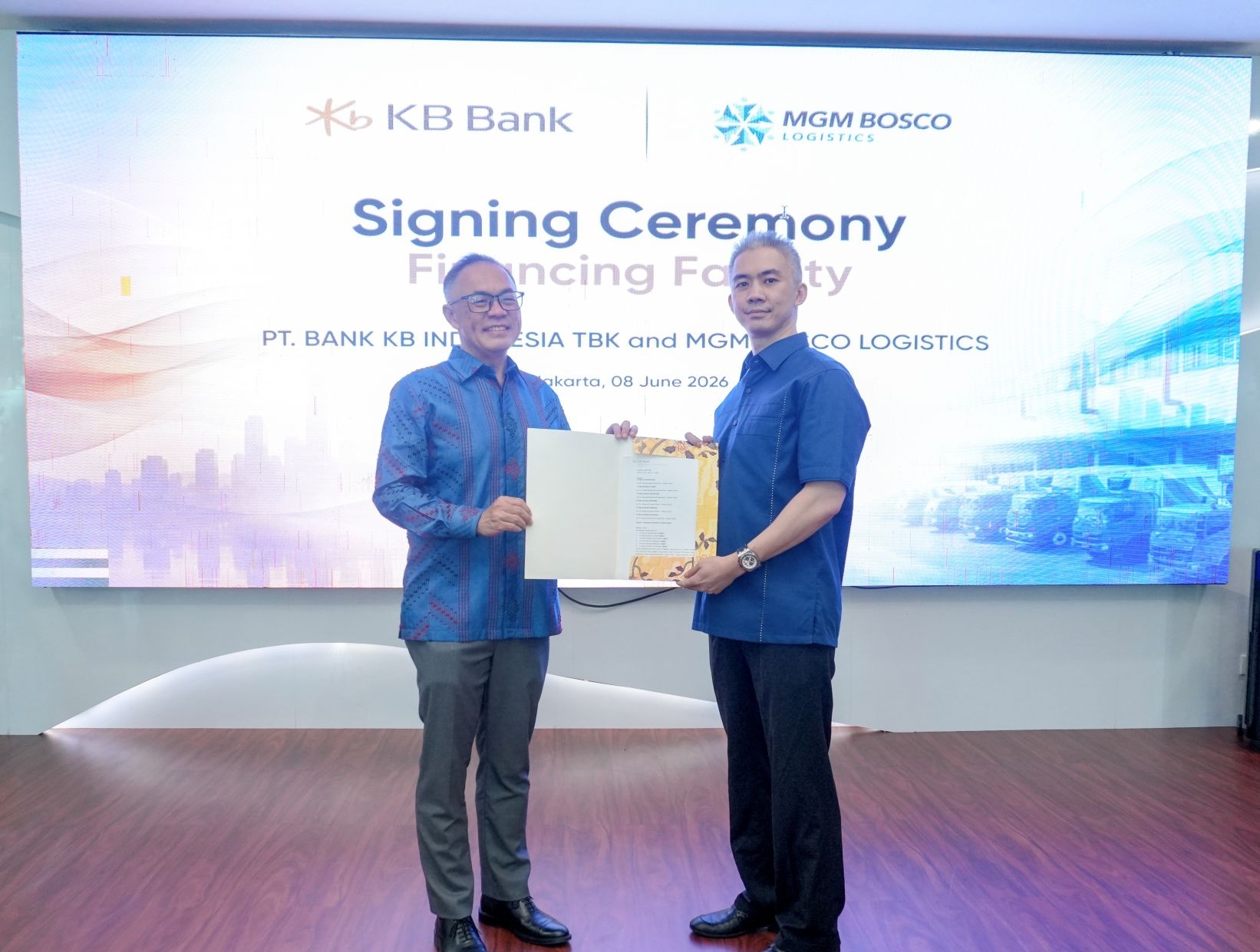 KB Bank Kucurkan Fasilitas Pembiayaan Rp720 Miliar ke MGM Bosco Logistics