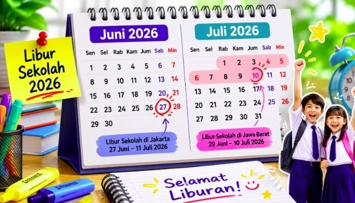 Libur Sekolah 2026 Dimulai Akhir Juni, Ini Jadwal Lengkap untuk Siswa SD, SMP, dan SMA