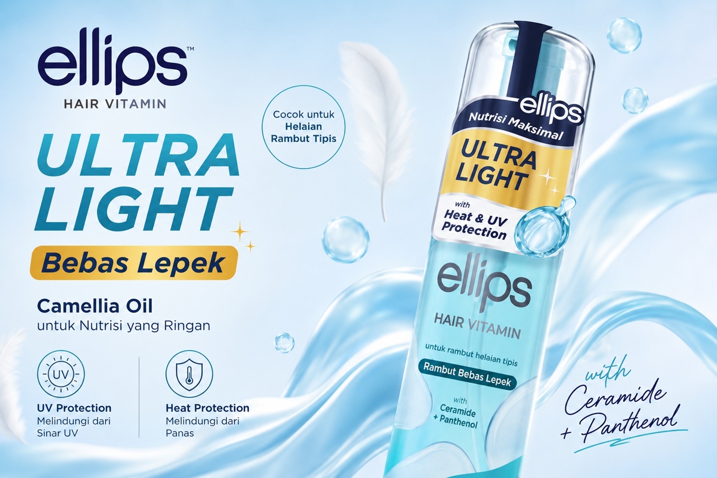 Rambut Flat Setelah Setengah Hari Aktivitas? Ellips Rilis Hair Vitamin Ultra Light, Solusi Anti-Lepek Buat Hijabers!