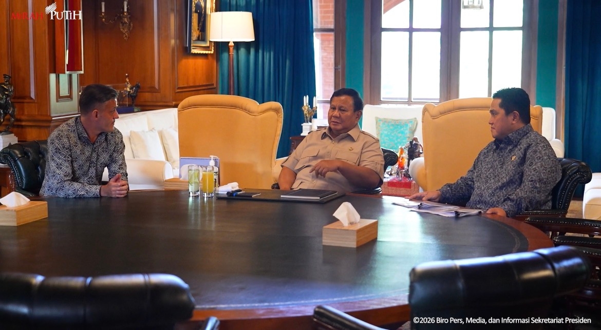 Erick Thohir dan John Herdman Sambangi Prabowo di Hambalang, Bahas Target Indonesia Masuk Piala Dunia