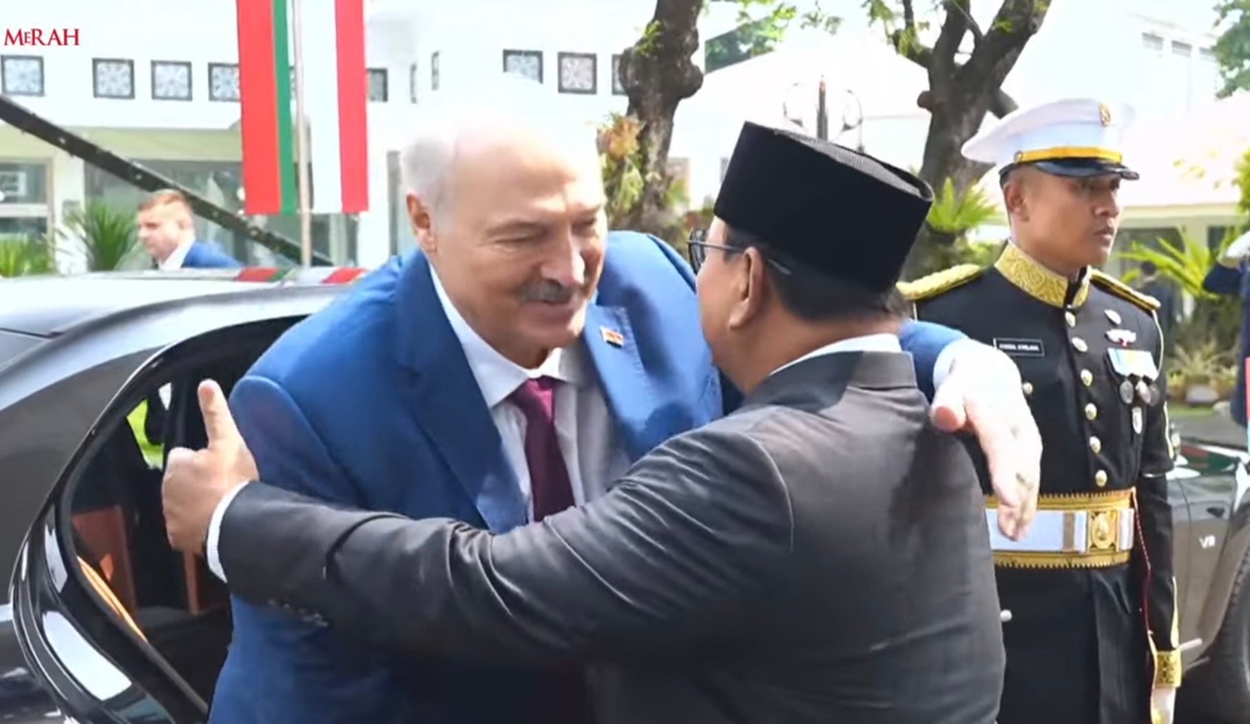 Momen Akrab Prabowo dan Presiden Belarus Saat Tiba di Istana Merdeka