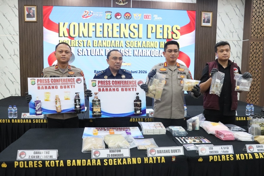Di Balik Asap Vape, Polresta Bandara Soetta Bongkar Home Industry Narkoba Beromzet Ratusan Miliar Rupiah