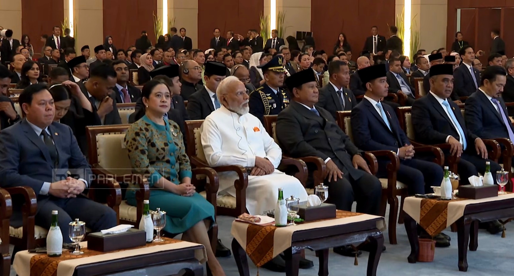 PM India Kunjungi Gedung DPR/MPR, Didampingi Prabowo dan Gibran