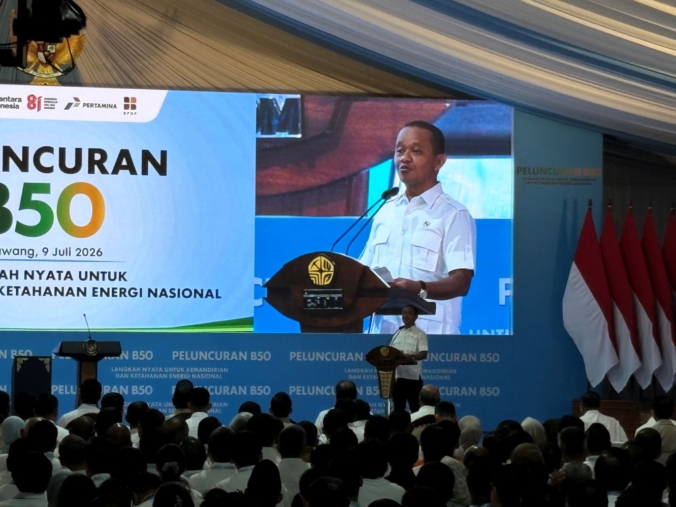 B50 Resmi Meluncur, Bahlil: RI Tidak Lagi Impor Solar