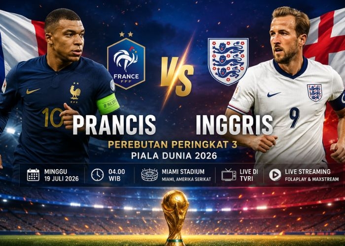 Prancis vs Inggris Perebutan Peringkat 3 Piala Dunia 2026: Cek Jadwal Siaran Langsung dan Link Tayang