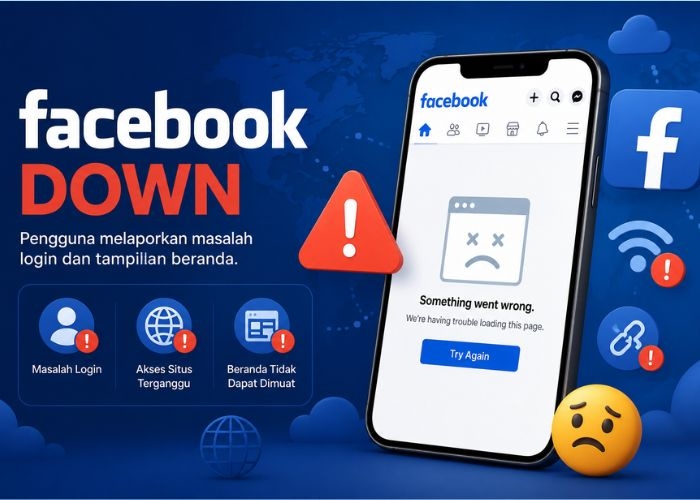 Facebook Down Hari Ini? Ribuan Pengguna Keluhkan Login Gagal dan Beranda Tidak Muncul