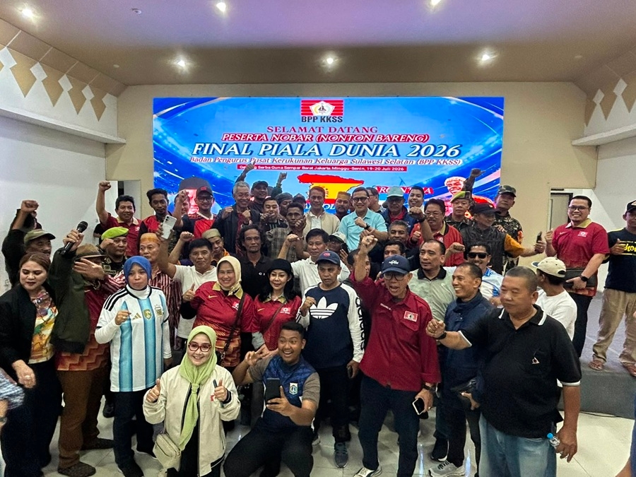 Nobar Final Piala Dunia dan Turnamen Domino Pererat Silaturahmi Kerukunan Keluarga Sulawesi Selatan