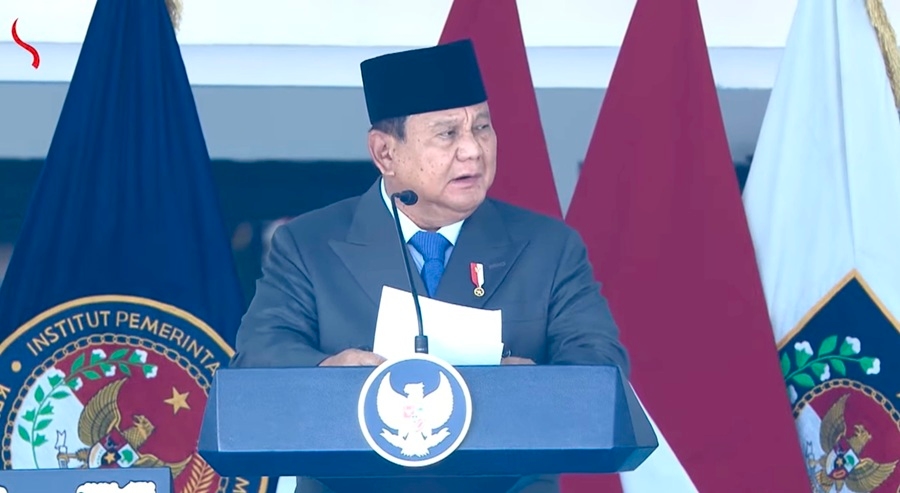 Prabowo Ingatkan Praja IPDN Jangan Jadi Pemimpin Sombong