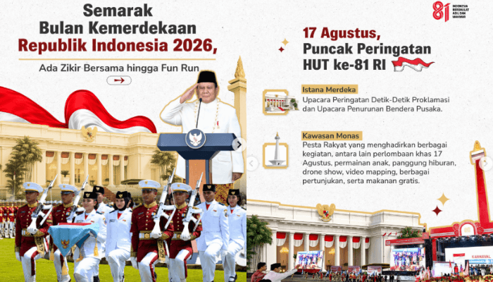 Pesta Rakyat HUT RI 2026 di Monas: Cek Jadwal, Lomba 17-an, Makan Gratis hingga Doorprize