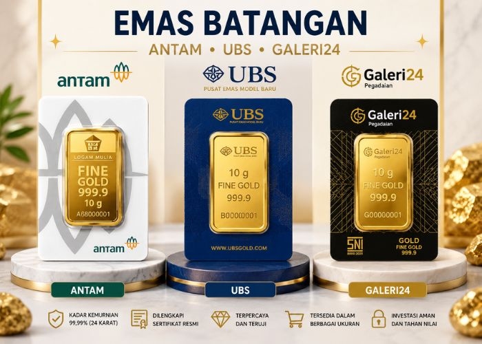 Emas Antam, UBS, dan Galeri24 Apa Bedanya? Ini Penjelasannya