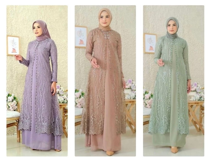 Rekomendasi Gamis Brokat Terbaik, Cocok Untuk Hadiri Acara Resmi