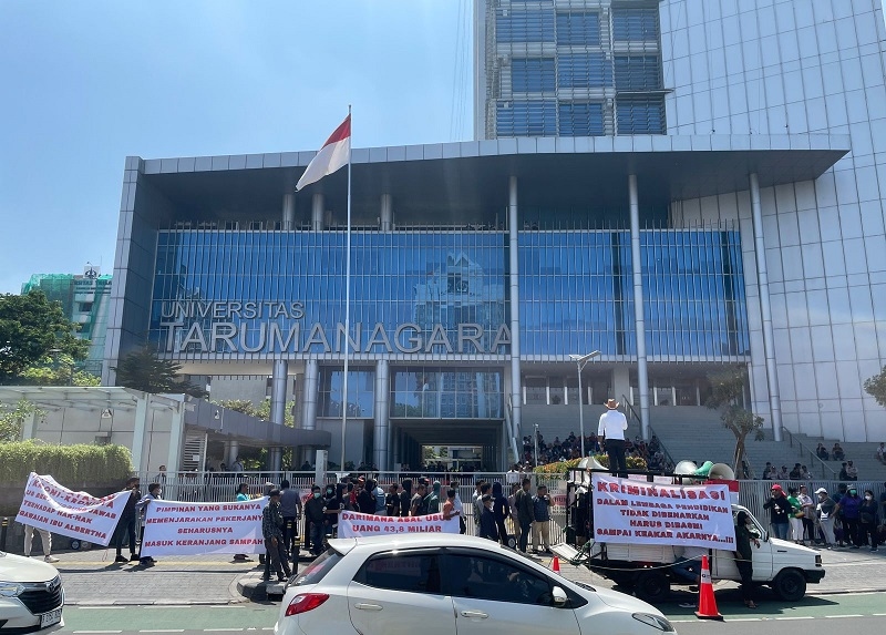 Demo Di Untar, Ketua Yayasan Dituding Lakukan Kriminalisasi
