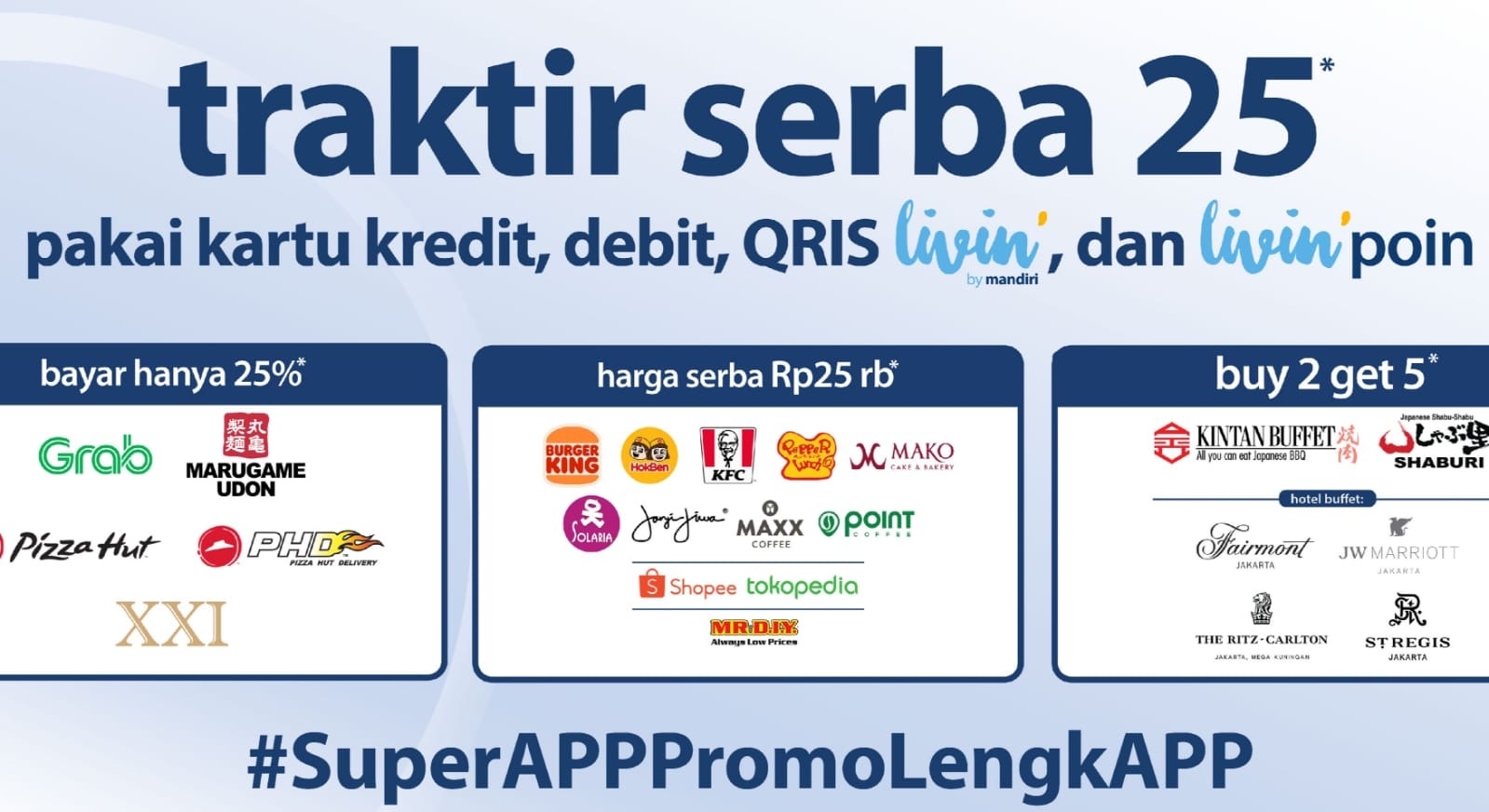 Daftar Promo Bank Mandiri Ulang Tahun Ke-25, Diskon Besar Di Bulan Oktober