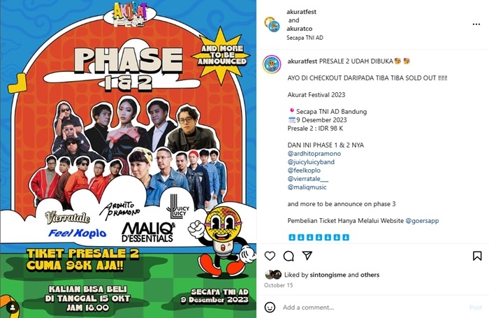 Besok Banget! Begini Cara dan Rute Menuju Venue Akurat Fest 2023 di Lapangan Secapa AD Bandung