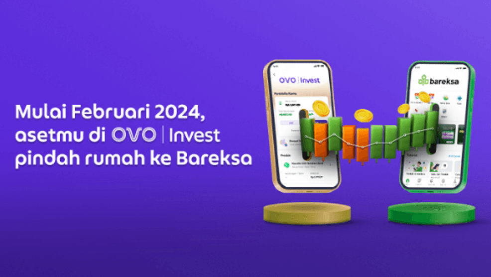 Fitur OVO Invest Pindah ke Aplikasi Bareksa Mulai 15 Februari 2024