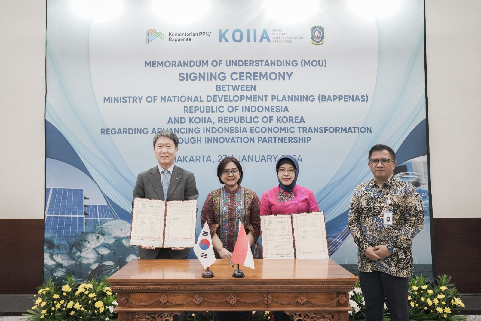 Percepat Transisi Ekonomi, Bappenas Gandeng Korea Industry Intelligence Association