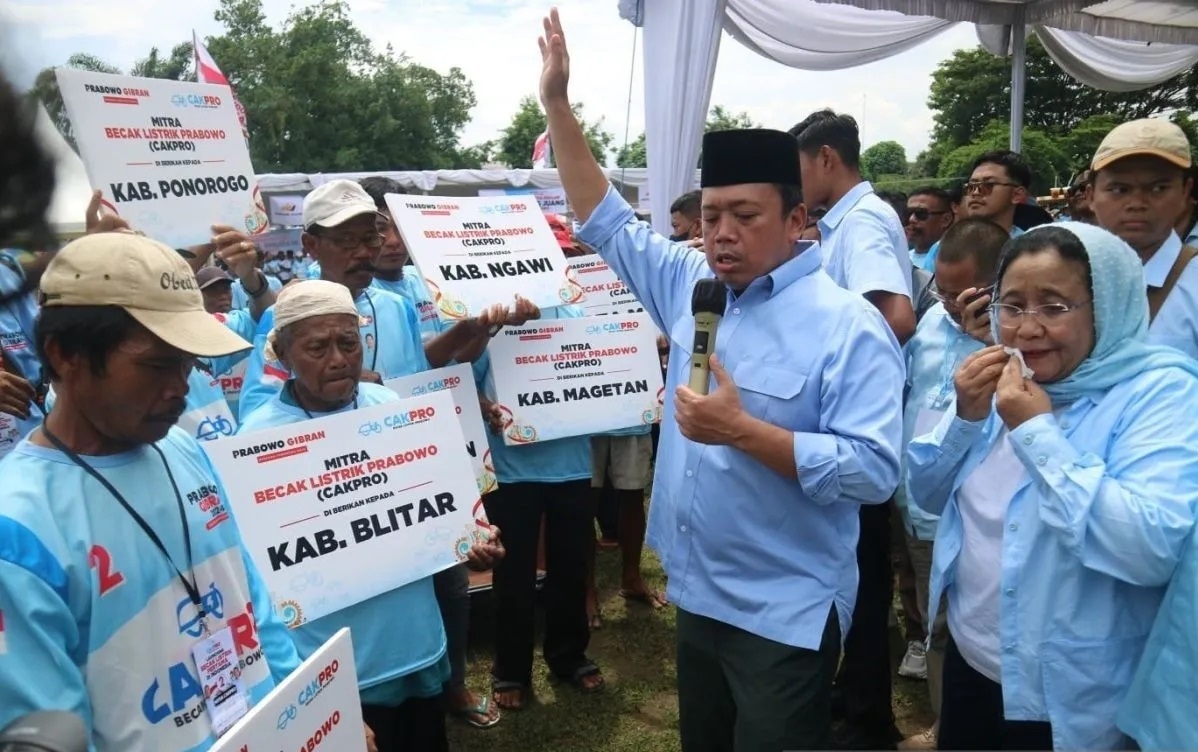 TKN Prabowo-Gibran Produksi 800 Becak Listrik, Harga 1 Unit Capai Rp20 Juta