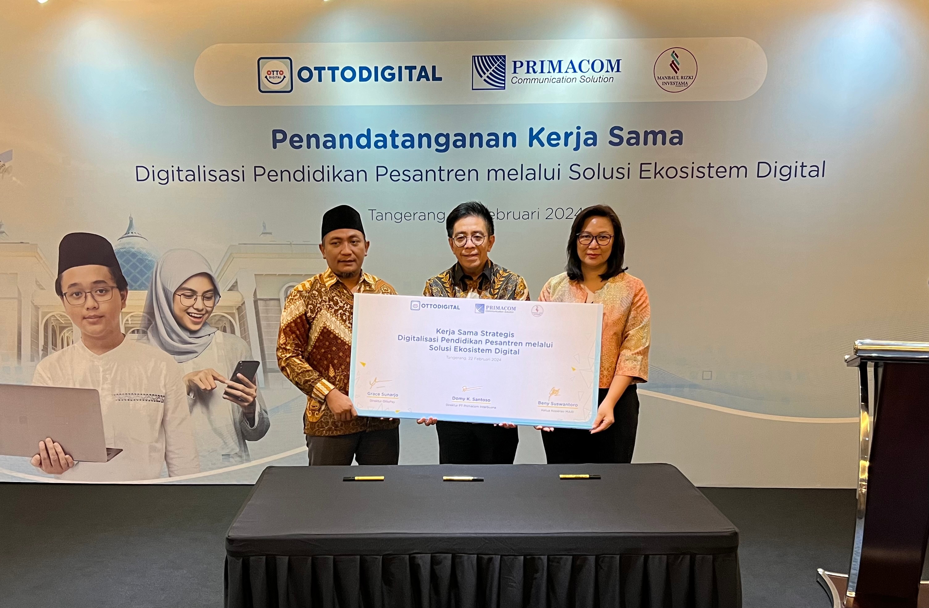 Kolaborasi MARI bersama OttoDigital dan Primacom Optimalkan Ekosistem Digital Pendidikan di Pesantren