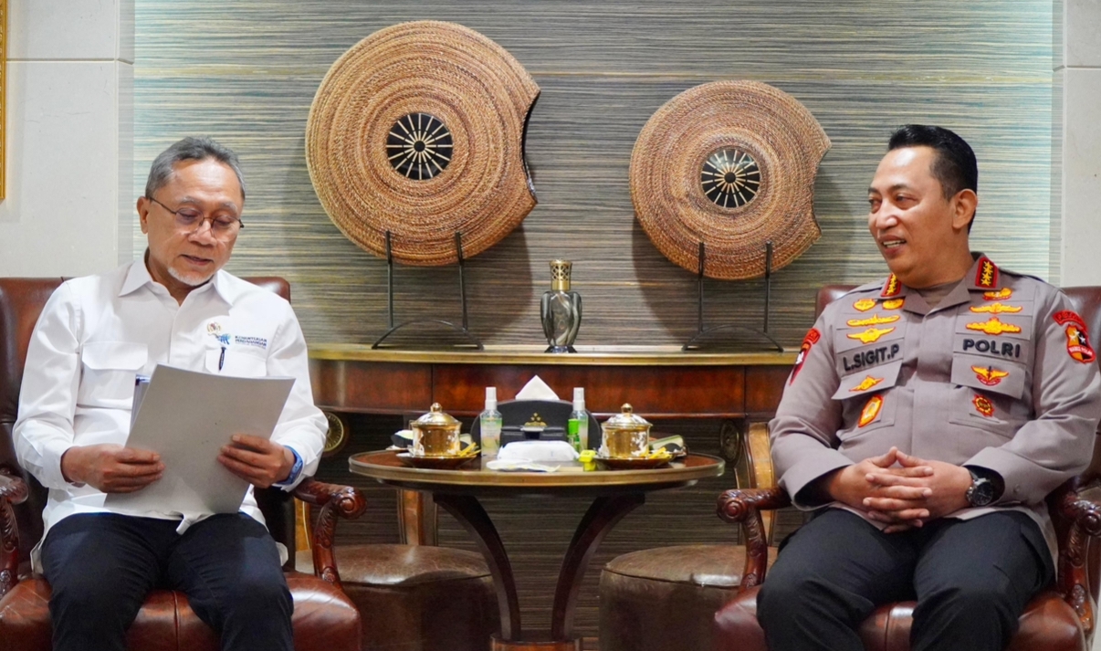 Menteri Perdagangan dan Kapolri Bahas Pembentukan Satgas Impor Ilegal