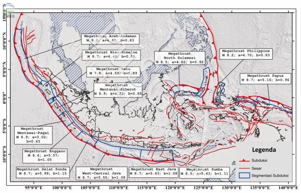 Simak! Mengenal 16 Titik Megathrust di Indonesia beserta Potensi dan Sejarah Gempa