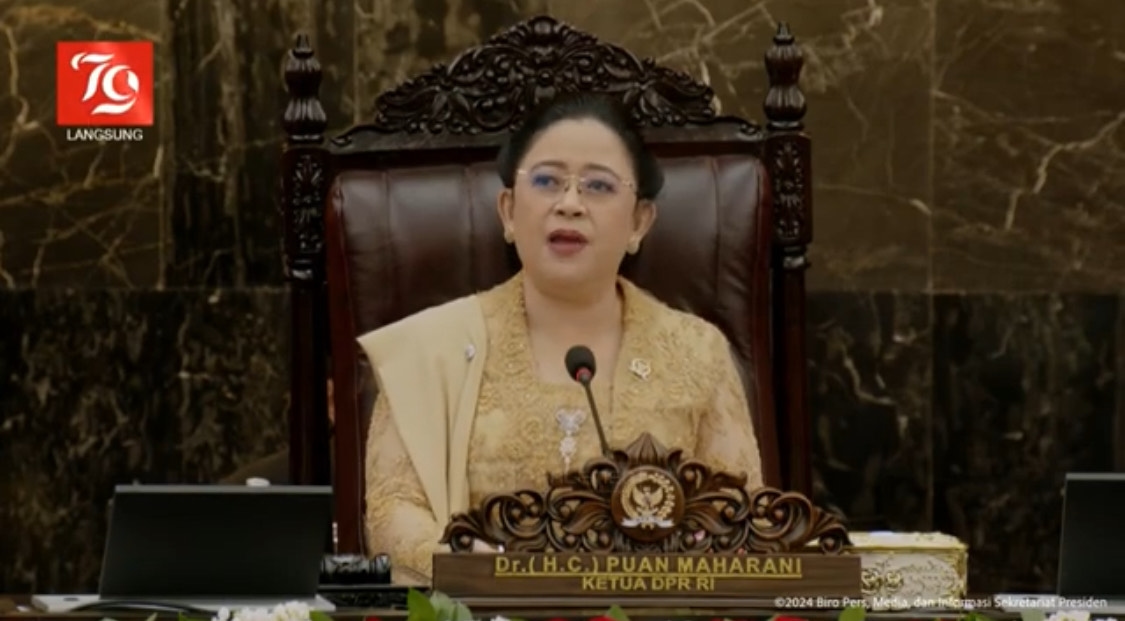 Di Sidang Tahunan DPR-DPD RI, Puan Ucapkan Selamat kepada Prabowo-Gibran