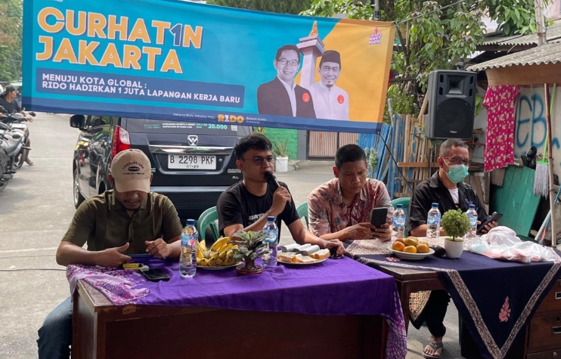 Relawan Kerja RIDO Gelar ‘Curhatin Jakarta’ di Johar Baru, Sosialisasi Program 1 Juta Lapangan Kerja Ridwan Kamil-Suswono