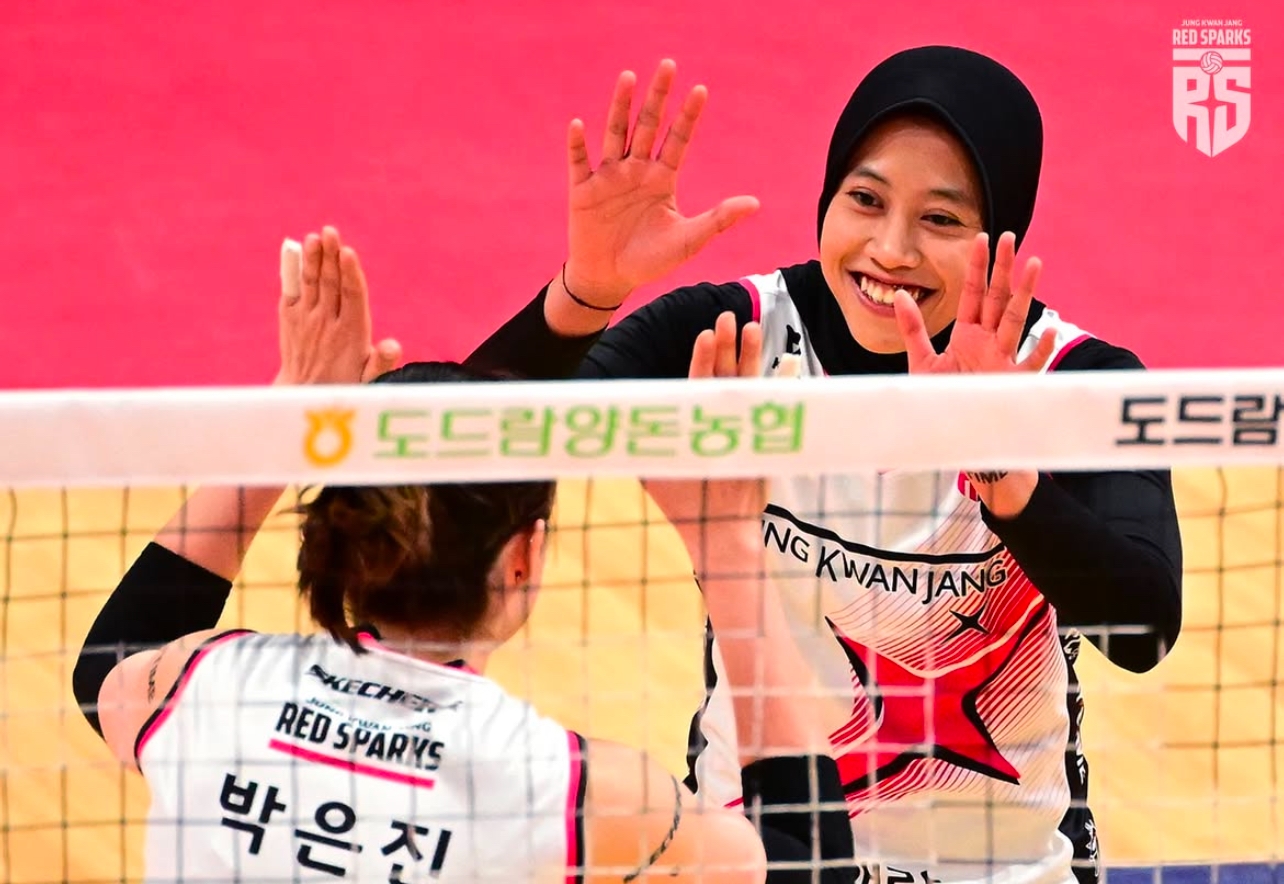 Megawati Gemilang, Red Sparks Raih Kemenangan Ketujuh Beruntun di V-League