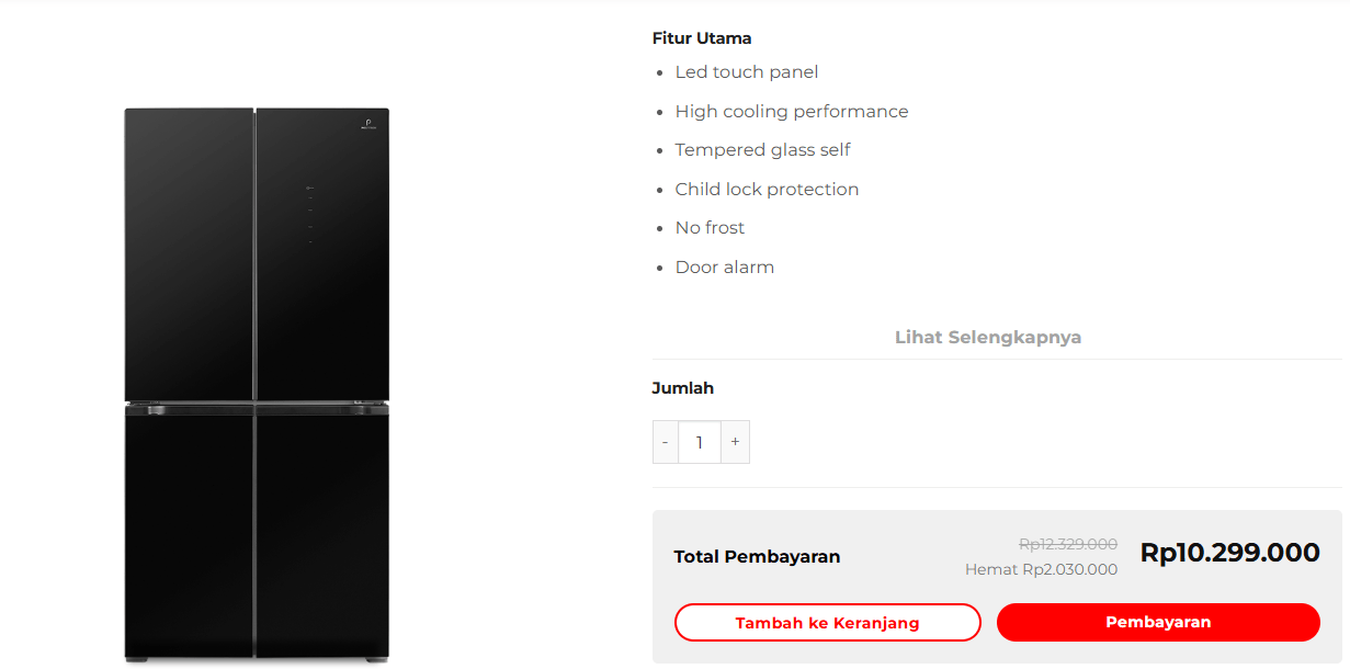 Polytron Luncurkan Kulkas 4 Pintu New Belezza PRS 561X