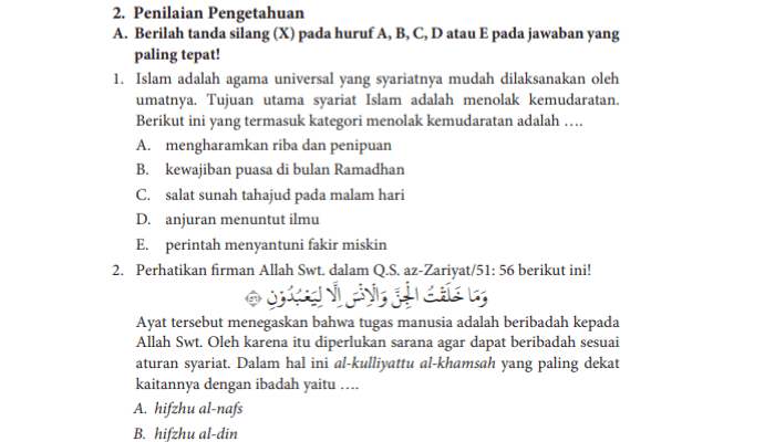 Kunci Jawaban PAI Kelas 10 Halaman 258 Kurikulum Merdeka Lengkap