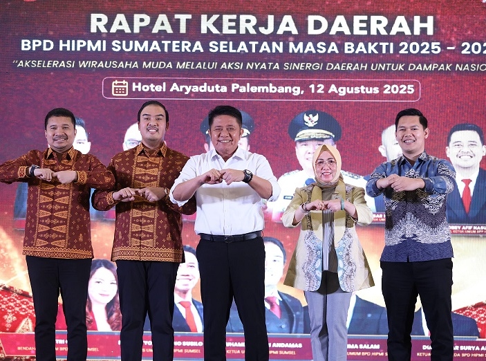 Rakerda HIPMI Sumsel 2025, Herman Deru Dorong Pemuda Kendalikan Teknologi untuk Peluang Usaha