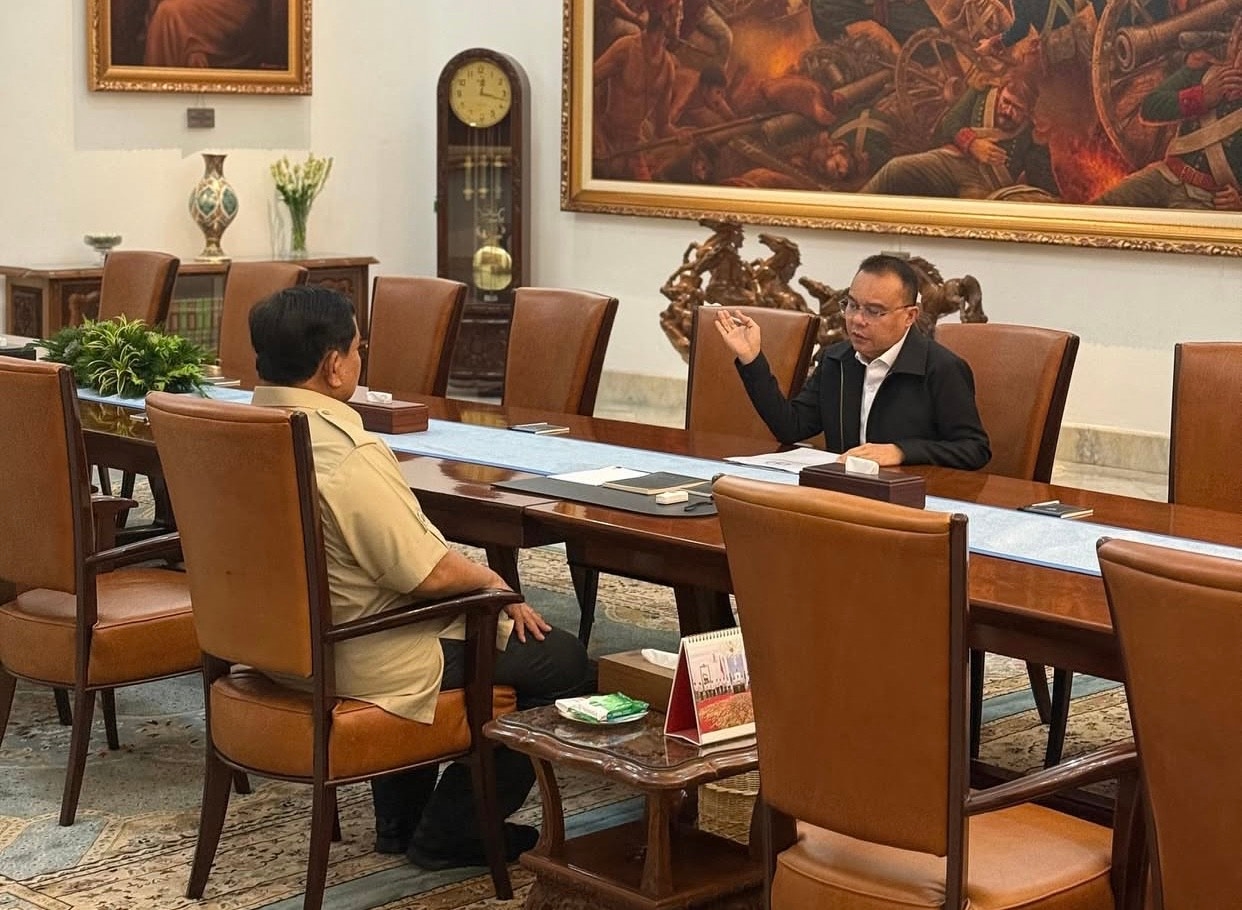 Prabowo Bicara Empat Mata dengan Dasco di Istana, Apa yang Dibahas?