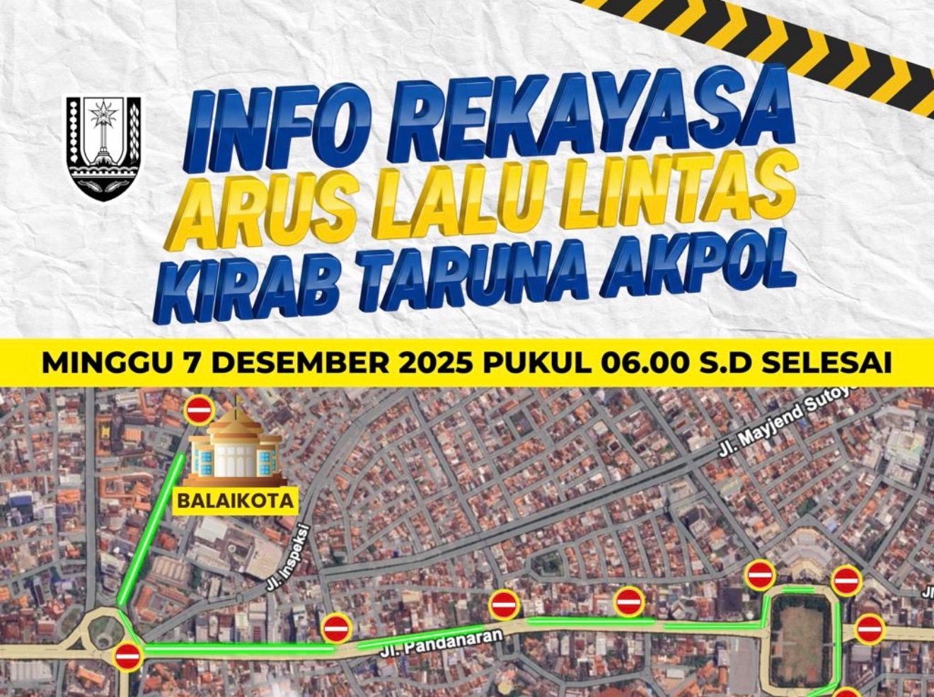 Kirab Taruna Akpol Digelar Besok, Semarang Berlakukan Rekayasa dan Pengalihan Arus Lalu Lintas