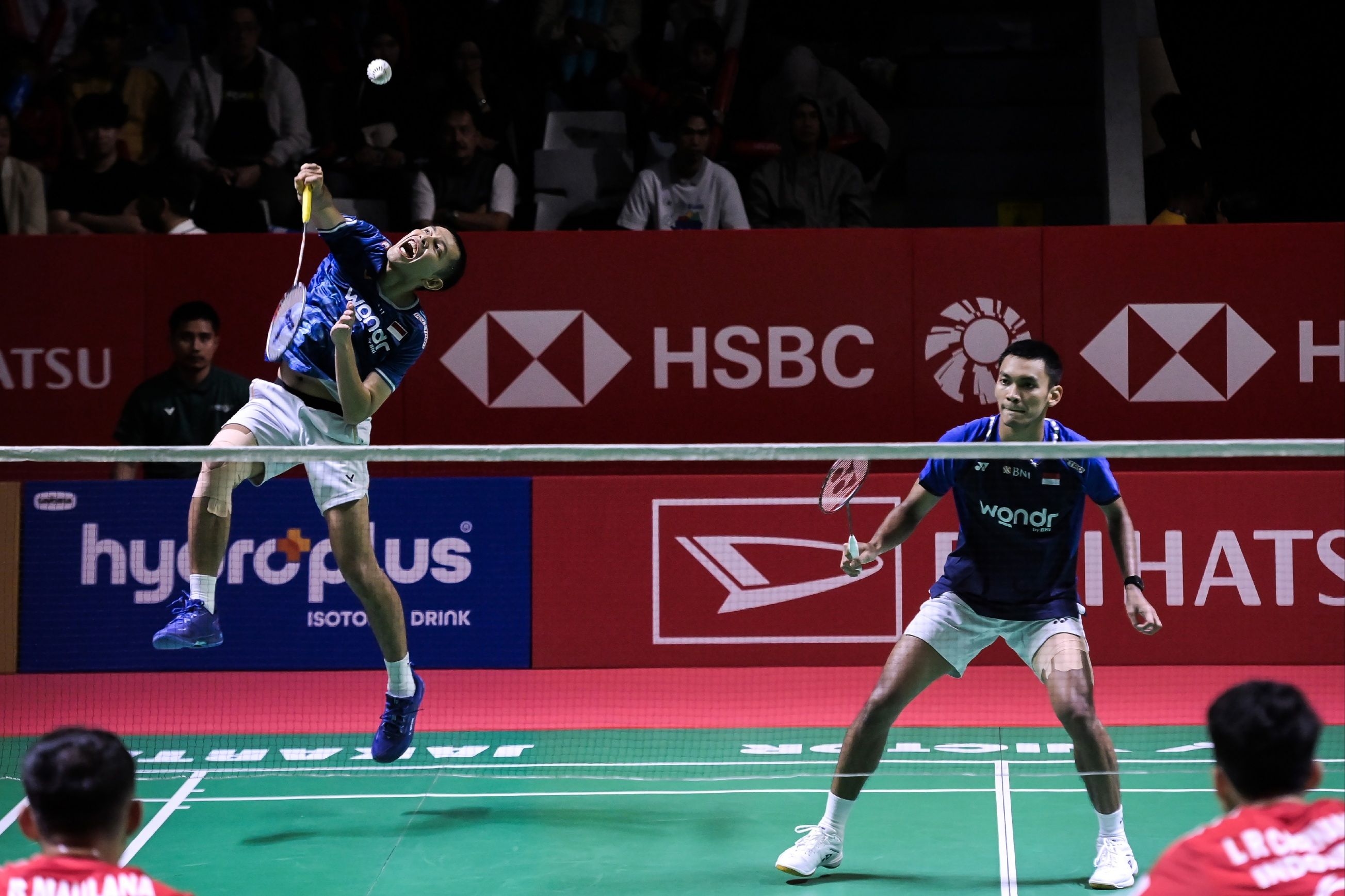 Indonesia Masters: ​Saling Sikut, Fajar/Fikri Singkirkan Leo/Bagas Dalam Perang Saudara