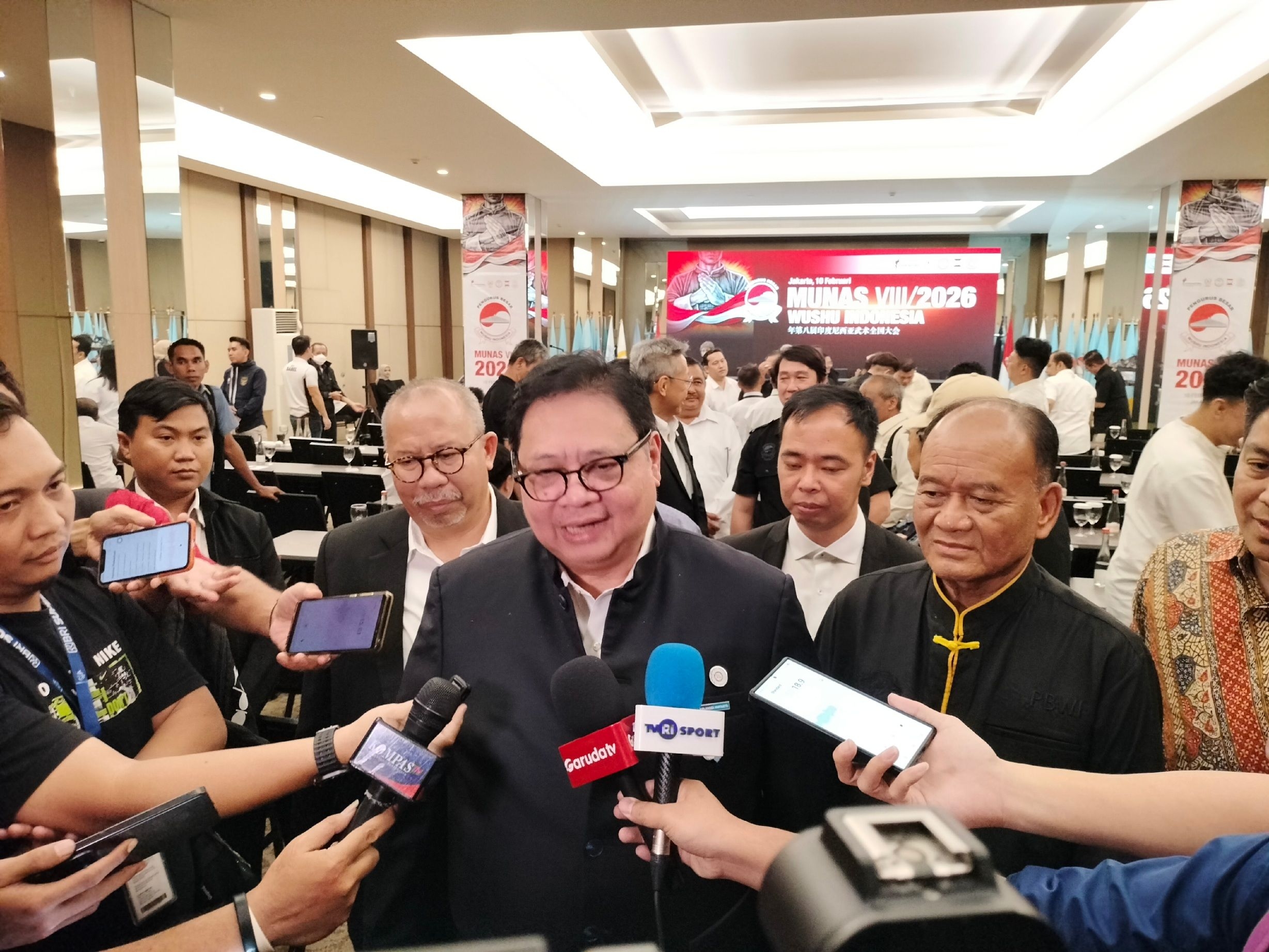 ​Kembali Terpilih Pimpin PB Wushu Indonesia, Airlangga Hartarto Bidik Roadmap Olimpiade 2032