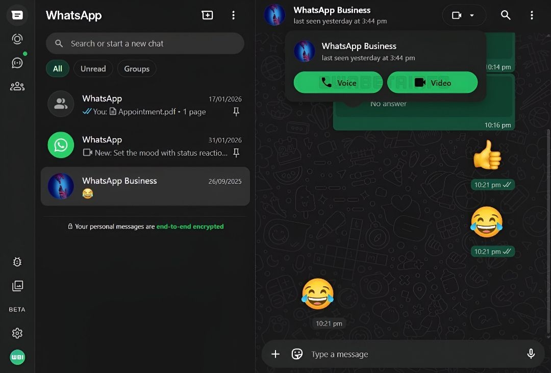 WhatsApp Web Kini Dukung Panggilan Suara dan Video